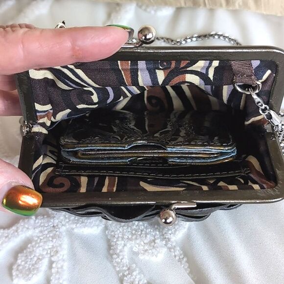 Brighton Rosealie Flower Leather Coin Purse/Wallet w Bonus Mirror - Picture 11 of 14